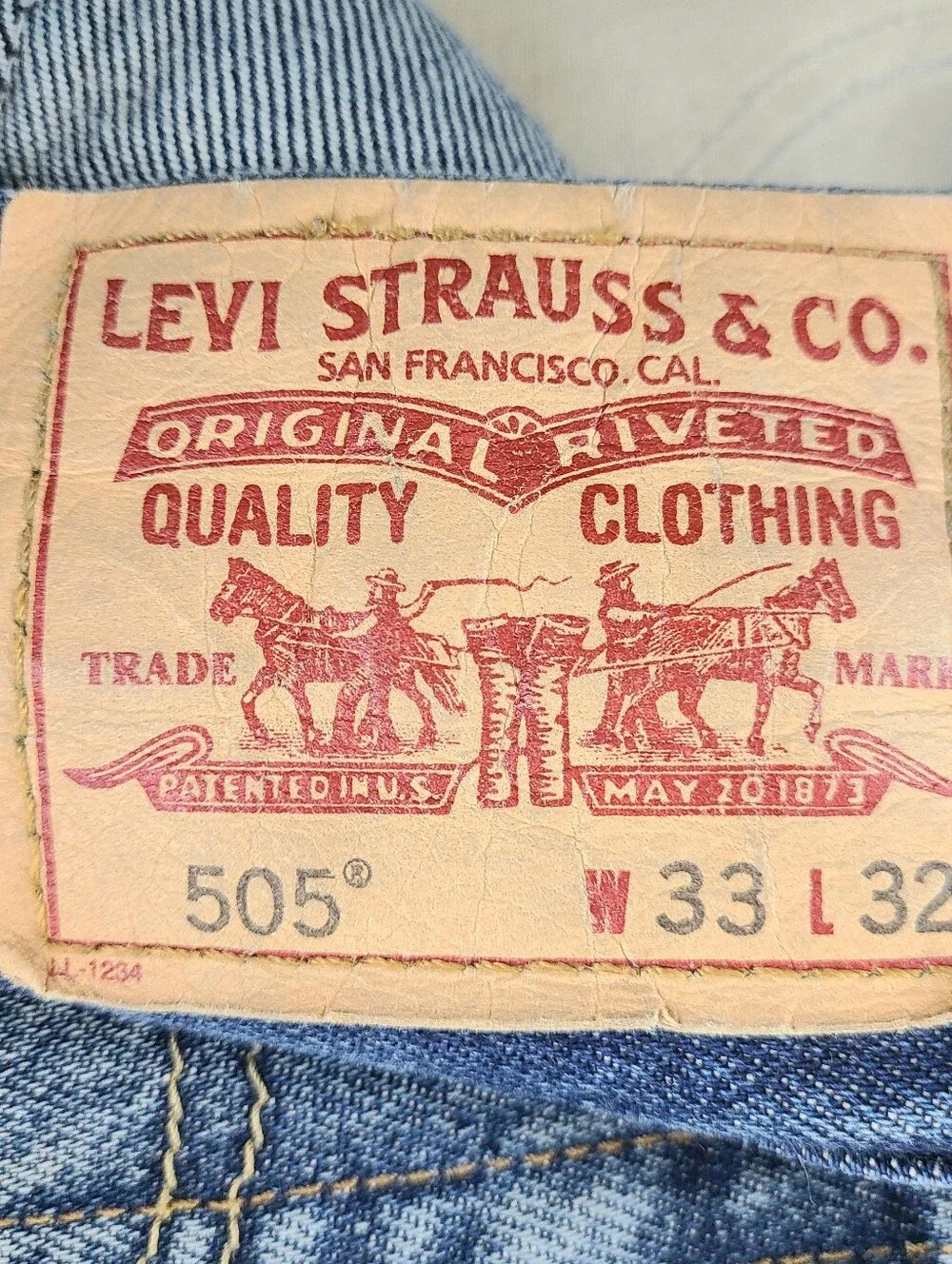 Levi's 505 Regular Fit Y2K Faded Paint Distressed Jeans